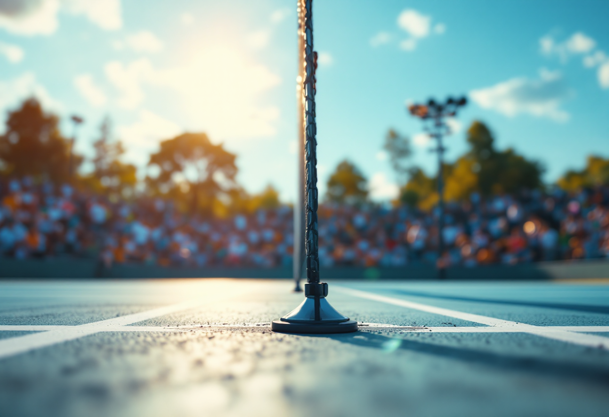 Giocatori di tennis in azione ai tornei Challenger