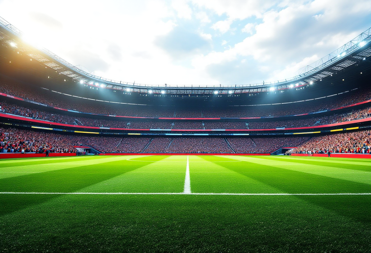 Giocatori in campo durante l'ultima giornata di Champions League