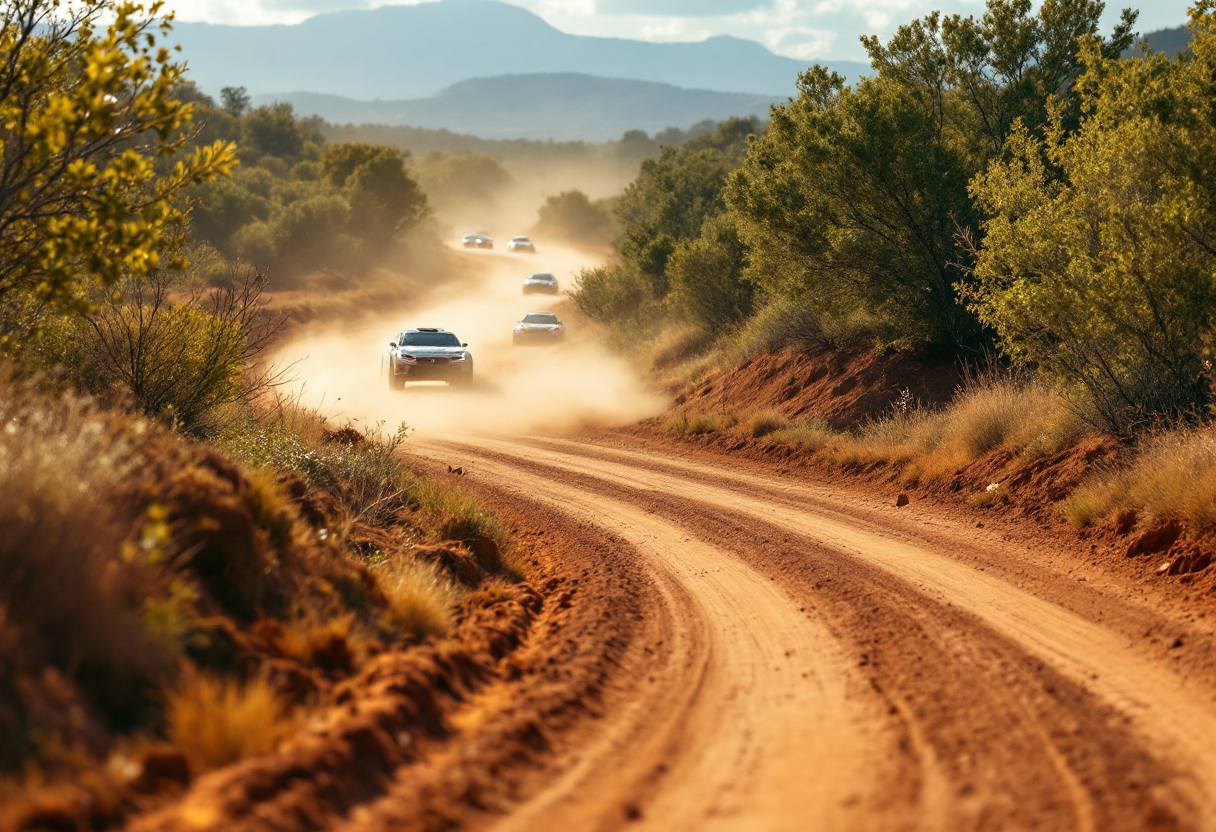 Auto da rally in azione nel WRC 2025