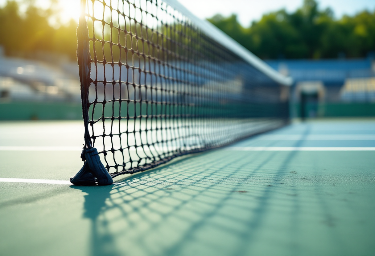 Andrey Rublev durante un match di tennis