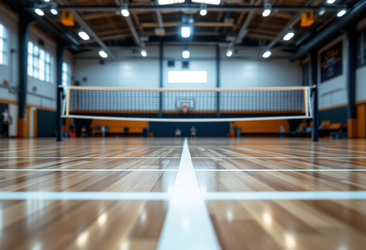 Giocatori della BCC Colli Albani Volley School in azione