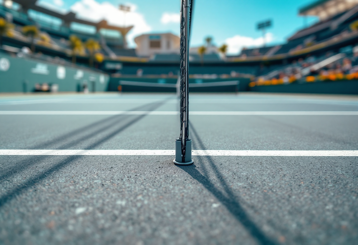 Immagine del BNP Paribas Open 2025 con tennisti in azione