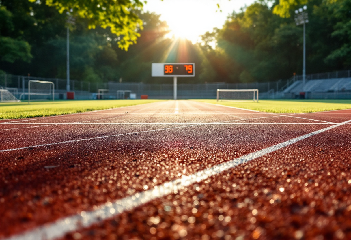 Atleta in azione che incarna la bellezza nello sport