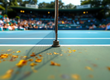 Carlos Alcaraz durante il match all'ABN AMRO Open di Rotterdam