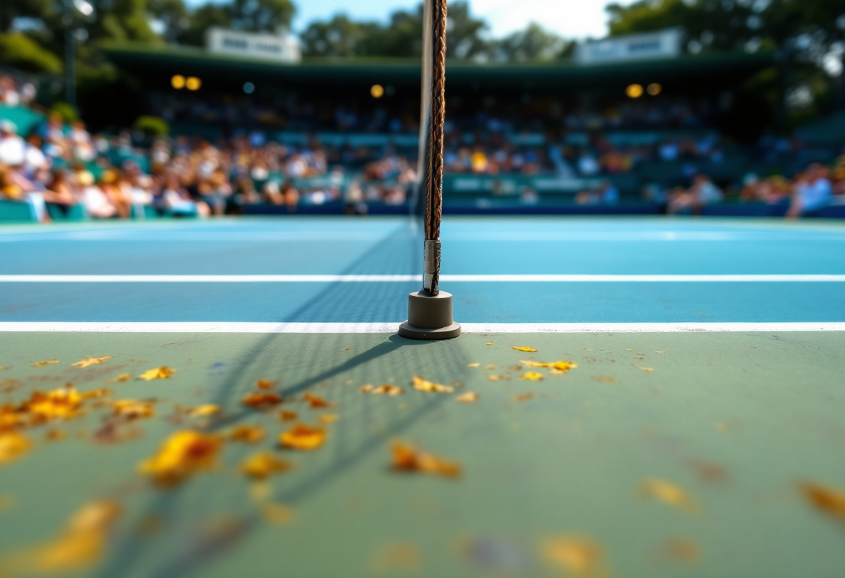 Carlos Alcaraz durante il match all'ABN AMRO Open di Rotterdam