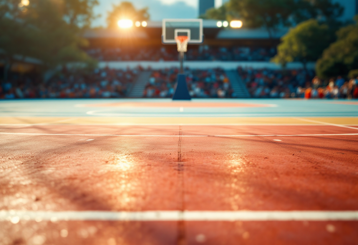 Giocatori di Coccaglio in azione durante una partita di basket