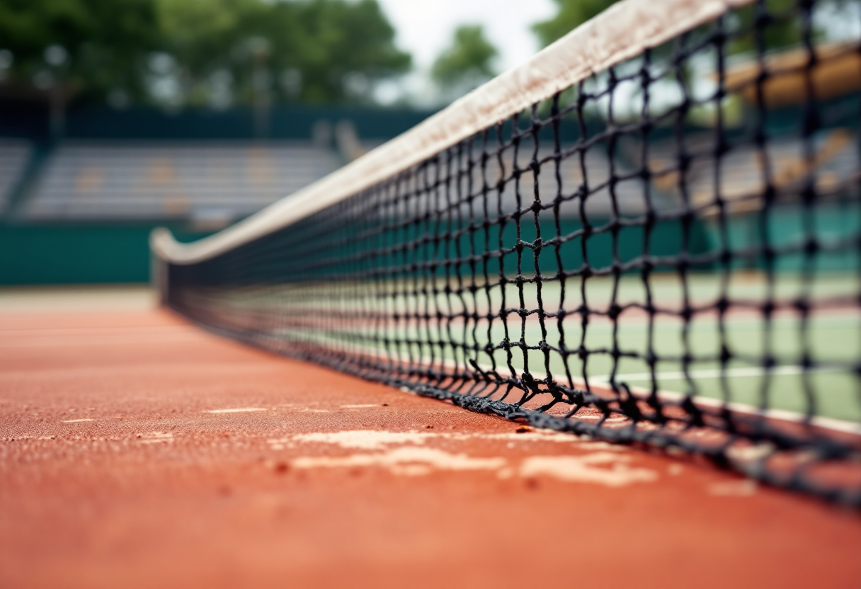 Campioni di tennis in un momento emozionante