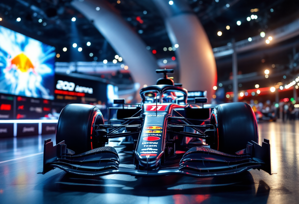 Evento di presentazione F1 2025 a Londra con auto e piloti