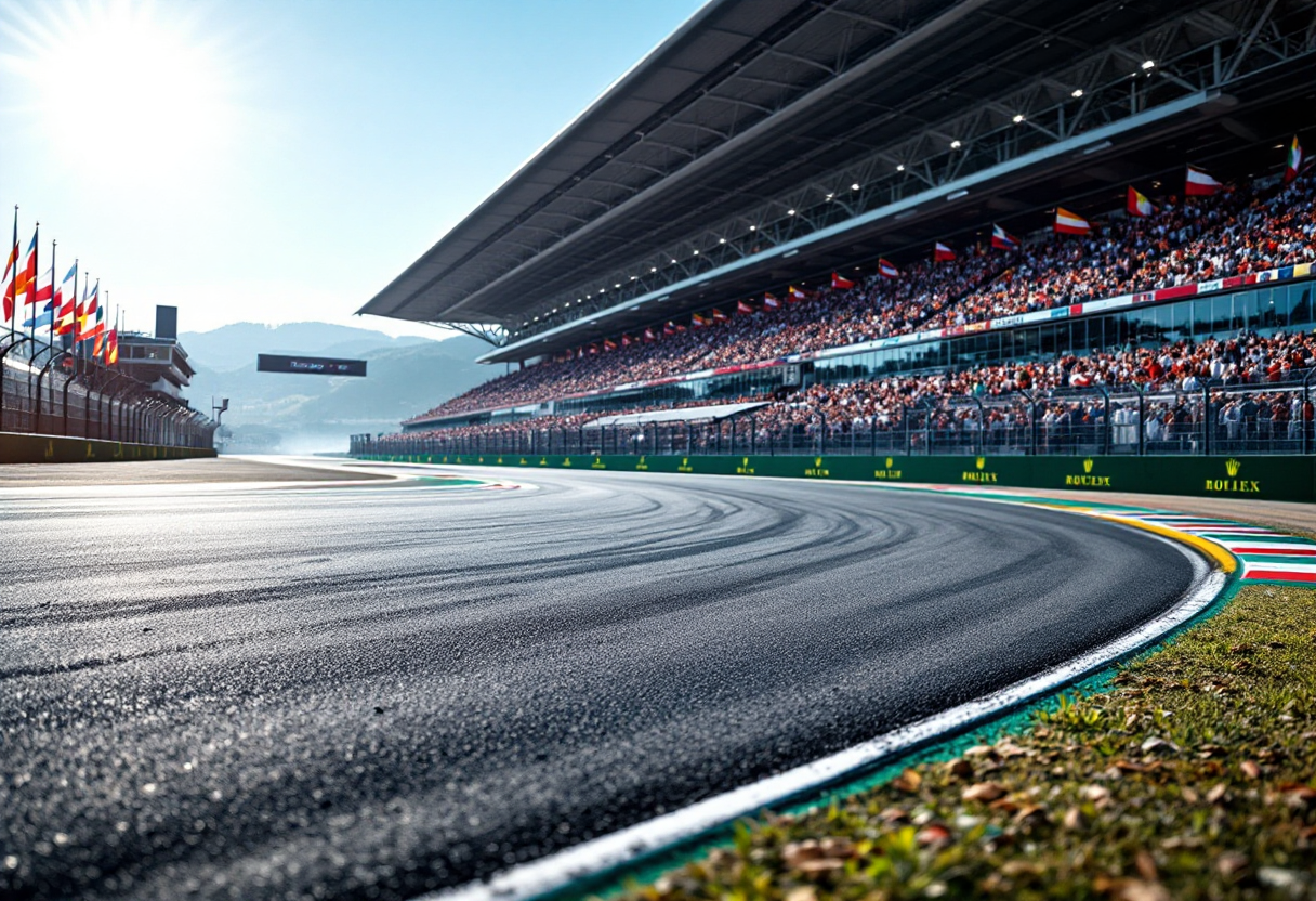 Ferrari in pista durante la nuova stagione di Formula 1