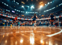 Giocatori in azione durante la Final Four di Coppa Italia A3 a Longarone