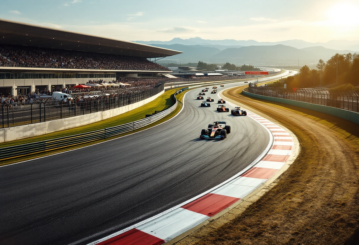 Immagine della stagione 2025 di Formula 1 con auto da corsa