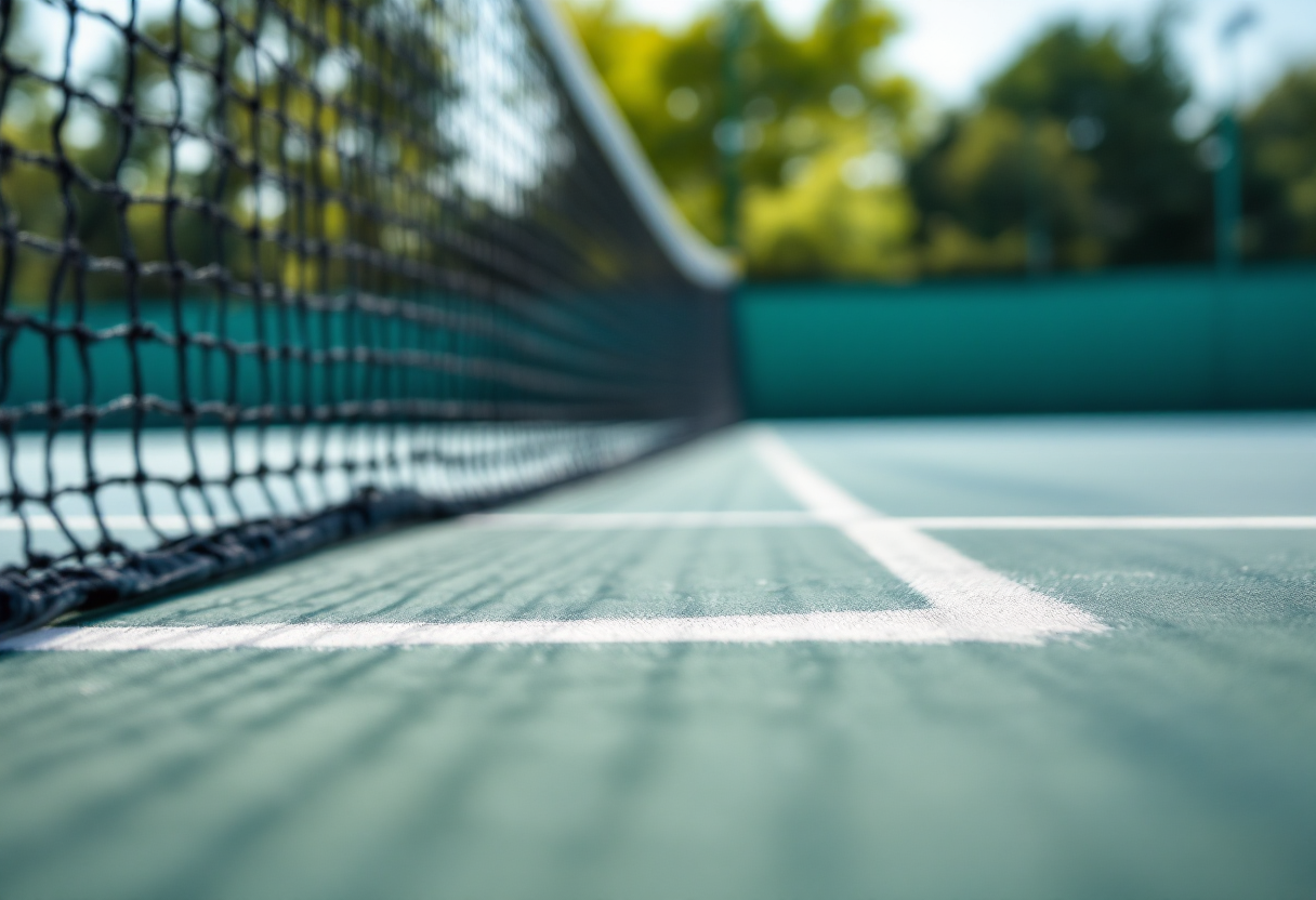 Giocatori di tennis in un torneo internazionale