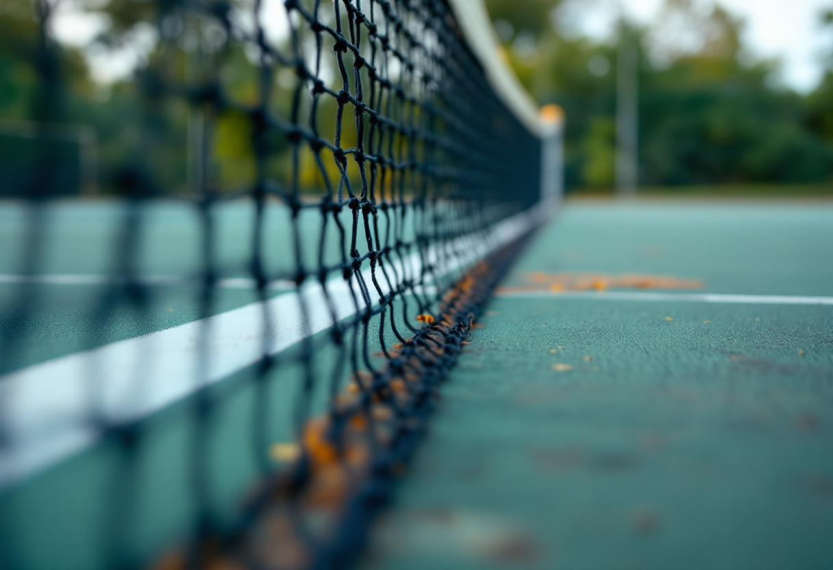 Giocatori di tennis italiani in azione sul campo