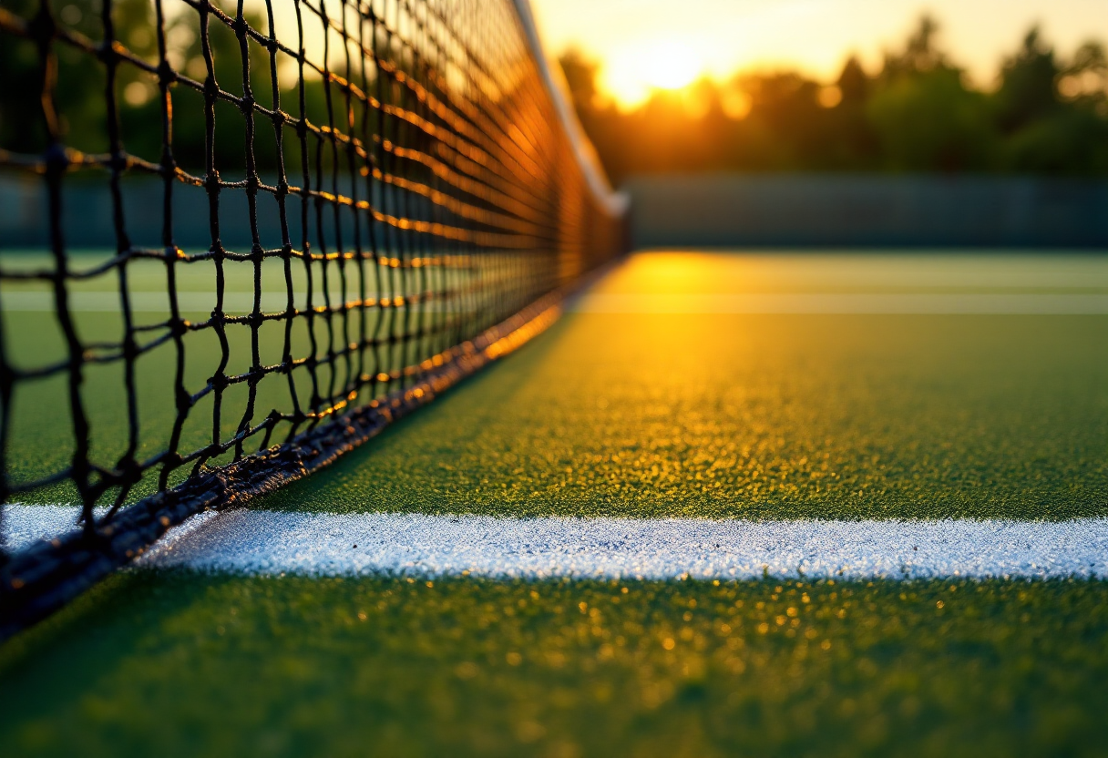 Giovani tennisti italiani in azione sul campo