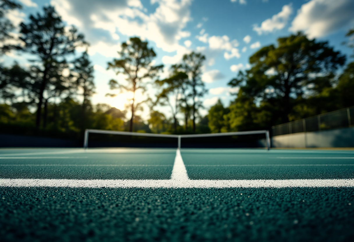 Giovani tennisti italiani in allenamento sul campo