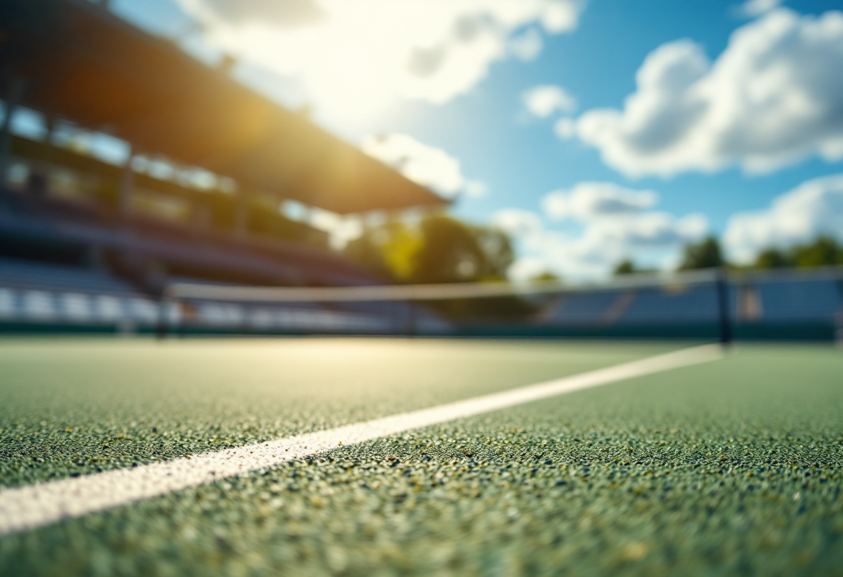 Giovani tennisti italiani in azione durante un torneo