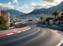 Auto da corsa in azione al Gran Premio di Monaco