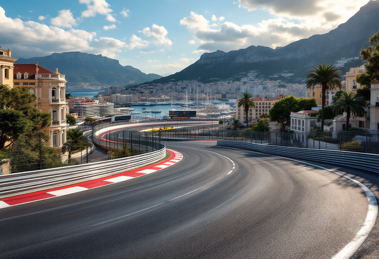 Auto da corsa in azione al Gran Premio di Monaco