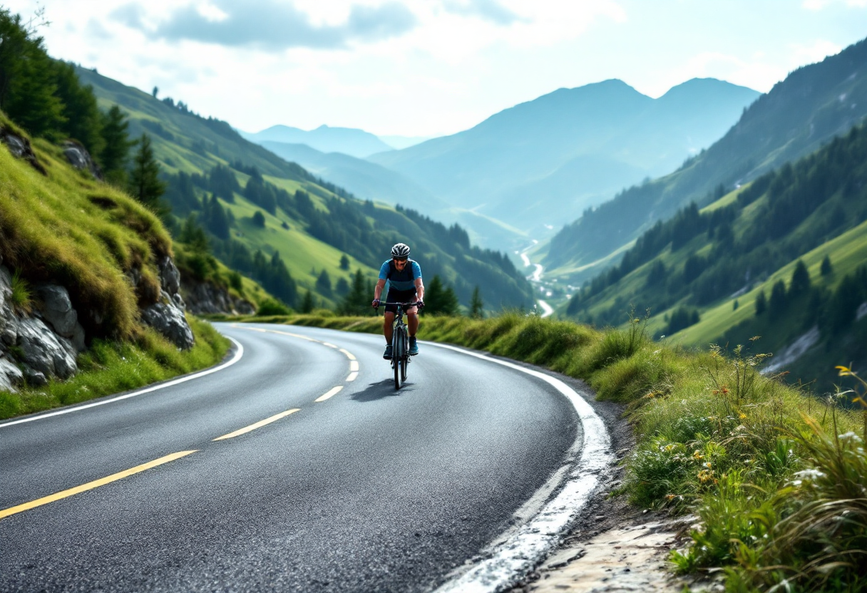 Ciclisti in azione alla Granfondo Valle dei Vini 2025