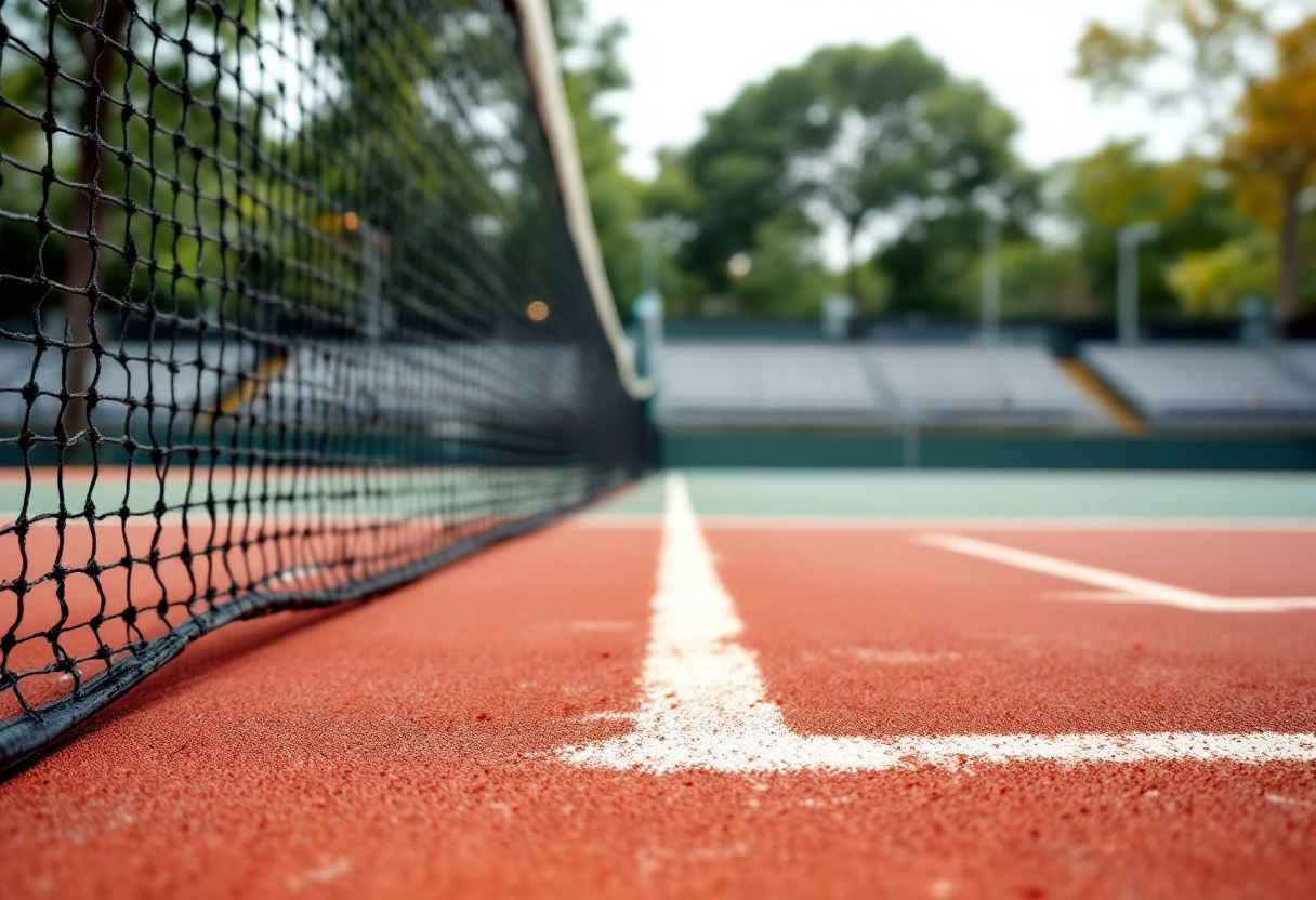 Giocatori di tennis in azione al Qatar Center Court