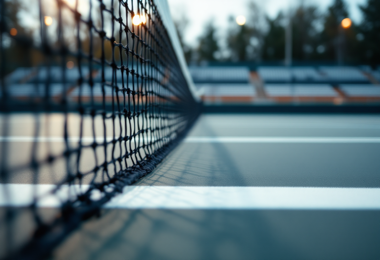 Giocatori di tennis in azione al Qatar Center Court