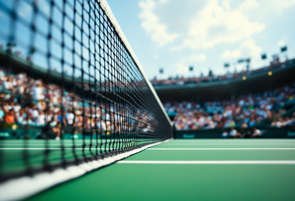 Ivan Lendl durante un match di tennis storico