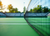 Jannik Sinner in campo durante una partita di tennis