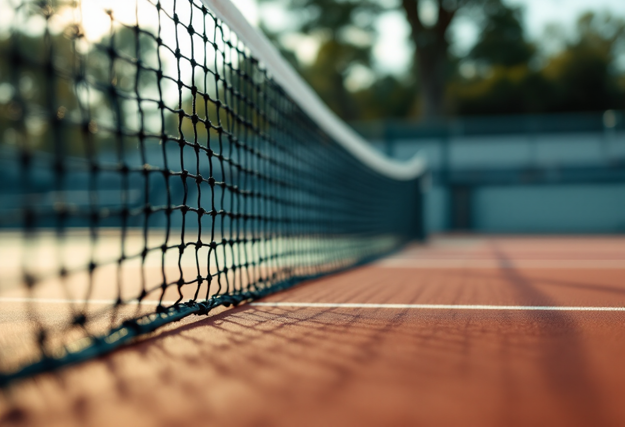 Lorenzo Sonego durante il match ATP 250 di Marsiglia