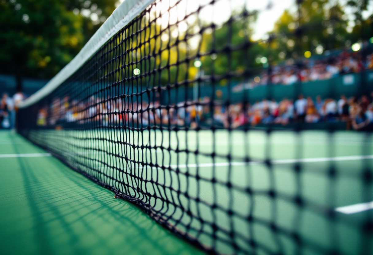 Lucia Bronzetti in azione al WTA 250 di Cluj-Napoca