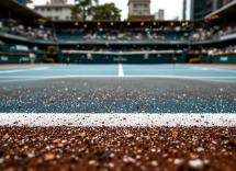 Giocatori di tennis in azione al torneo di Doha