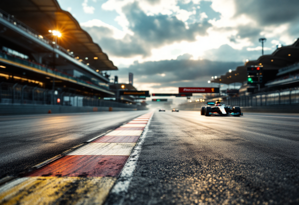 Mercedes W16 in pista durante la stagione di Formula 1 2025