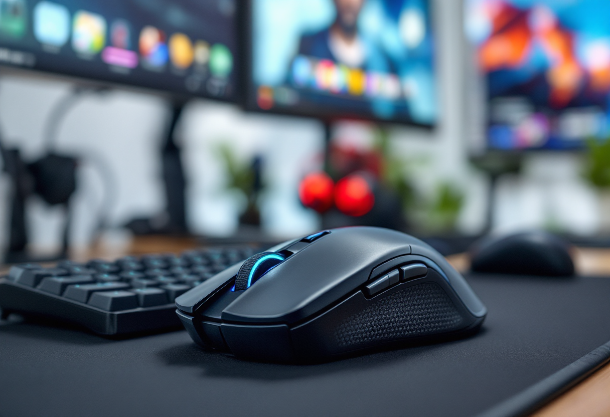 Mouse da gioco Logitech G Pro con design ergonomico