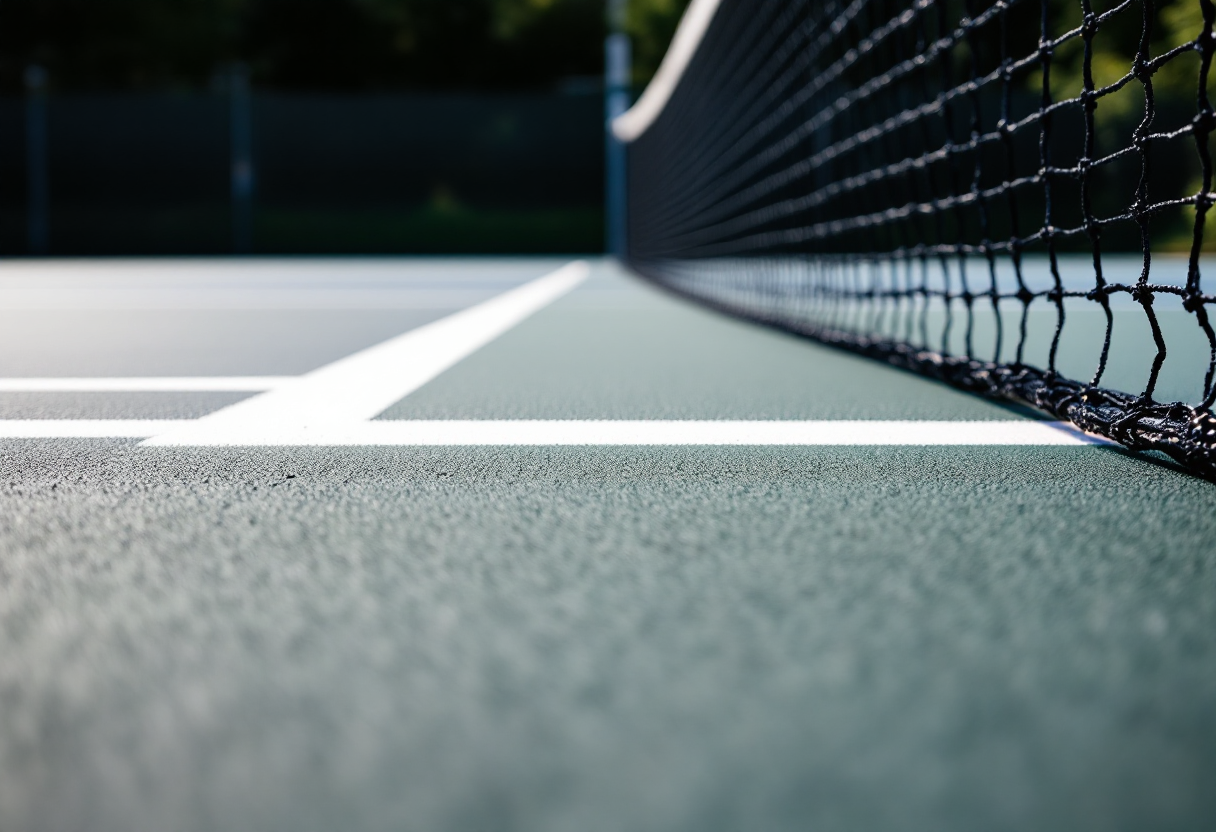 Nardi e Berrettini in azione durante una partita di tennis