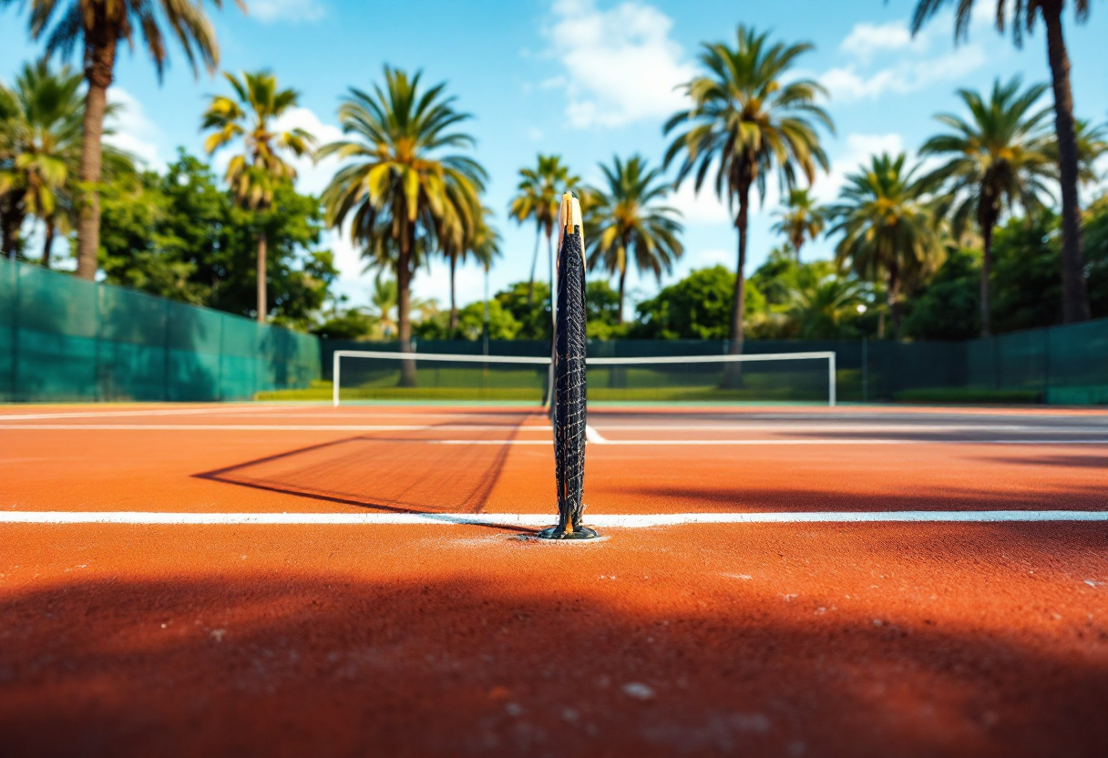 Pablo Carreno Busta in azione durante il torneo a Tenerife