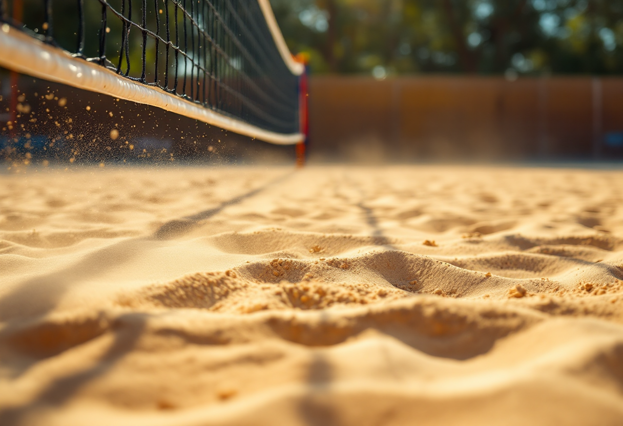 Giocatori di pallavolo della squadra di Messina in azione