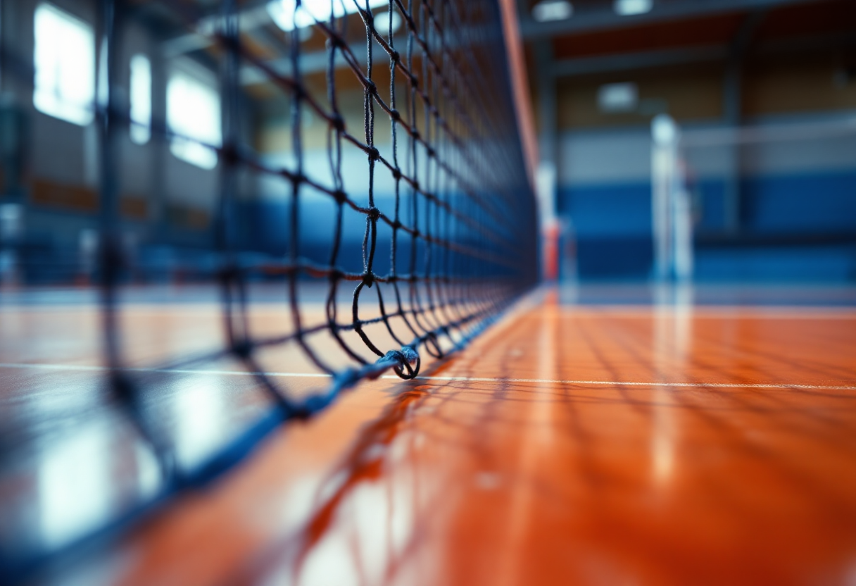 Giocatori di Pallavolo Messina in azione contro Akis Volley