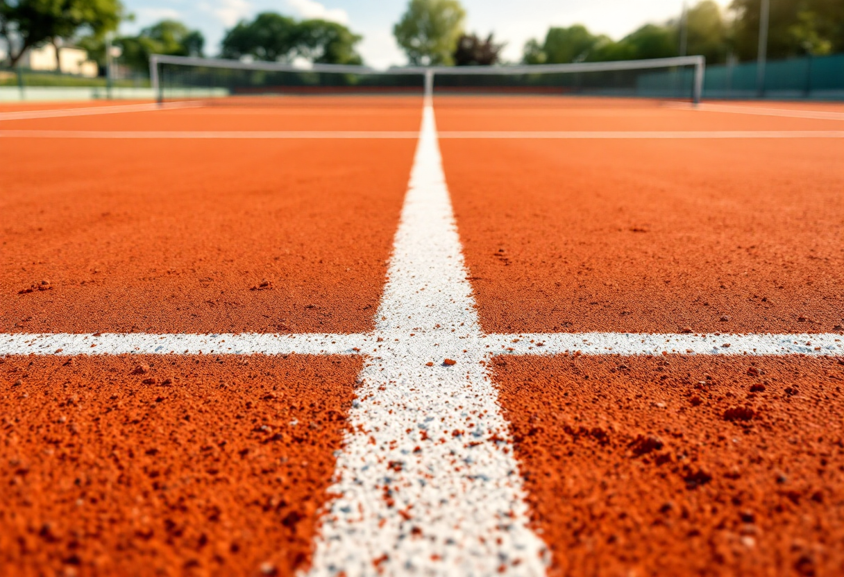 Rafael Nadal in azione a Roland Garros