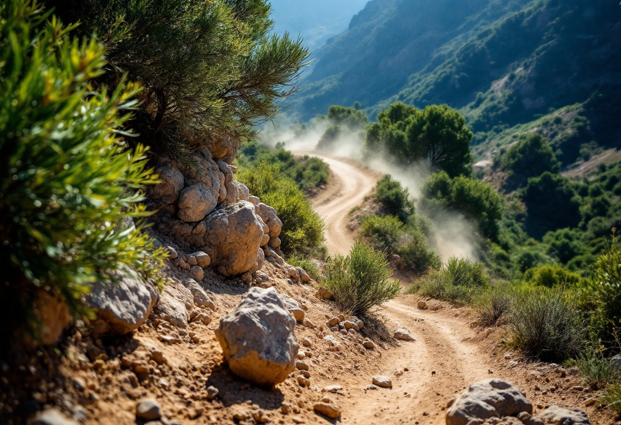 Immagine del Rally Italia Sardegna 2025 con auto da corsa