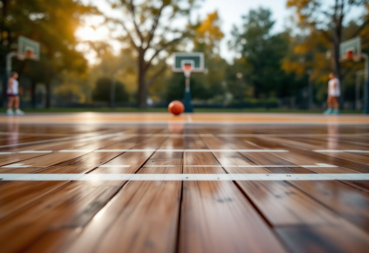 Giocatori di basket durante un episodio di razzismo