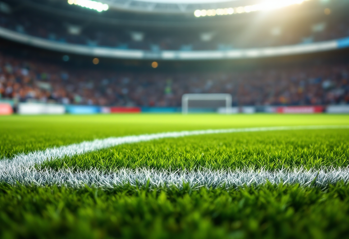 Giocatori di calcio in campo durante i campionati in Umbria