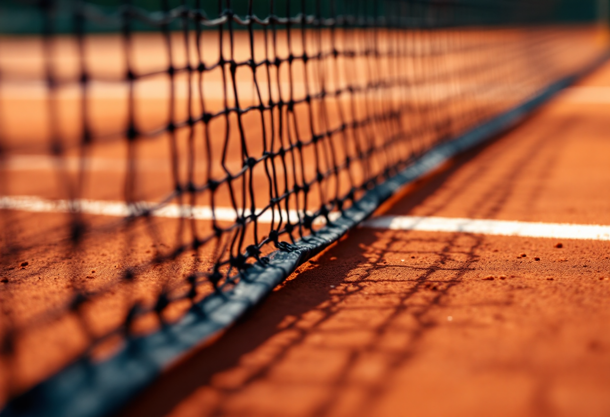 Giocatori di tennis in allenamento per i tornei