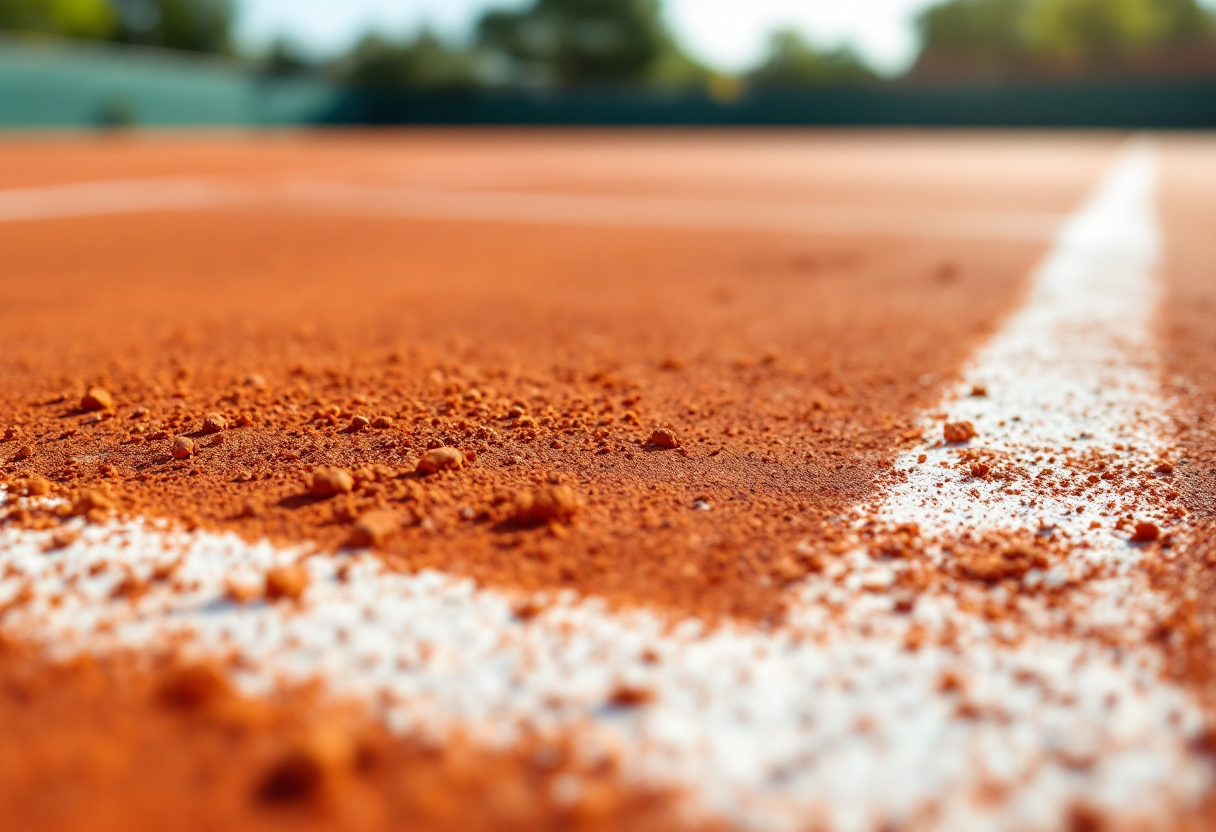 Sonego in azione contro Humbert nei quarti di finale