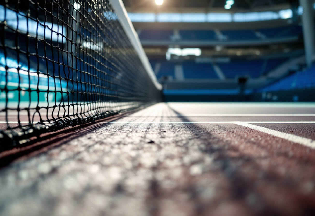 Jannik Sinner durante una partita di tennis