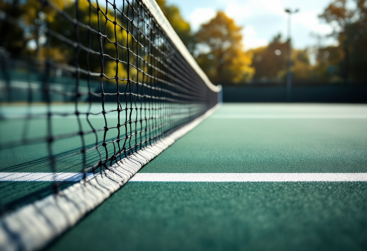 Giovani tennisti in azione durante un torneo