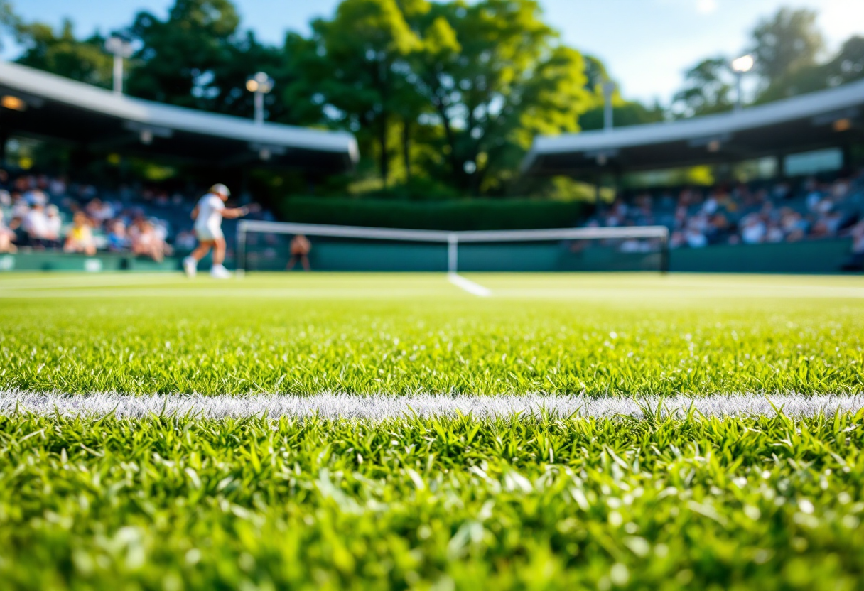 Giocatrici di tennis in azione al torneo di Akron