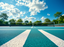 Tenniste in azione durante una competizione di tennis femminile