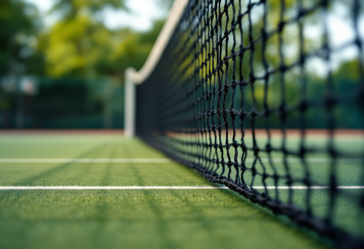 Giocatori di tennis in azione durante una partita recente