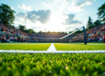 Giocatori di tennis emergenti in azione sul campo