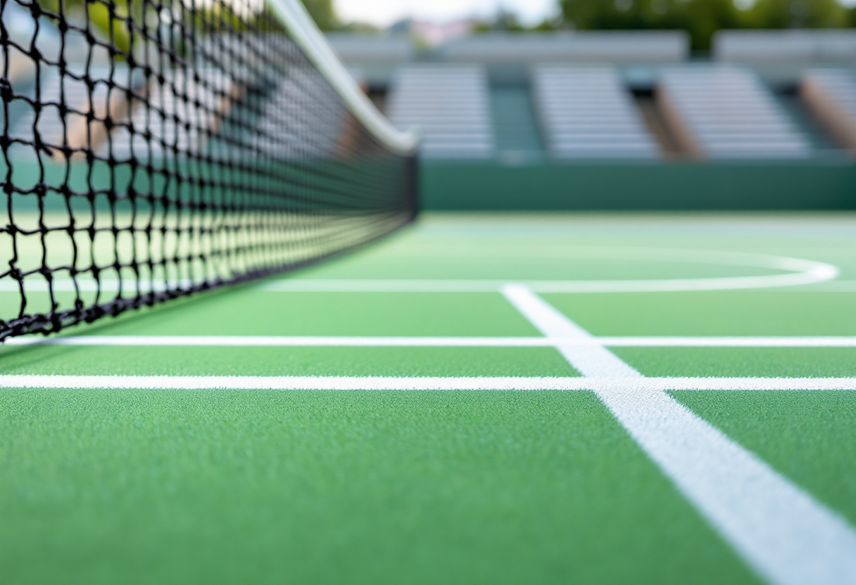 Giocatori di tennis in azione al torneo USA Center Court