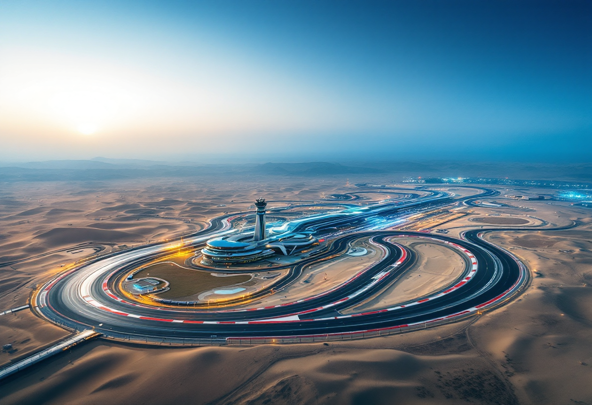 Piloti in azione durante i test di Formula 1 2025 a Sakhir